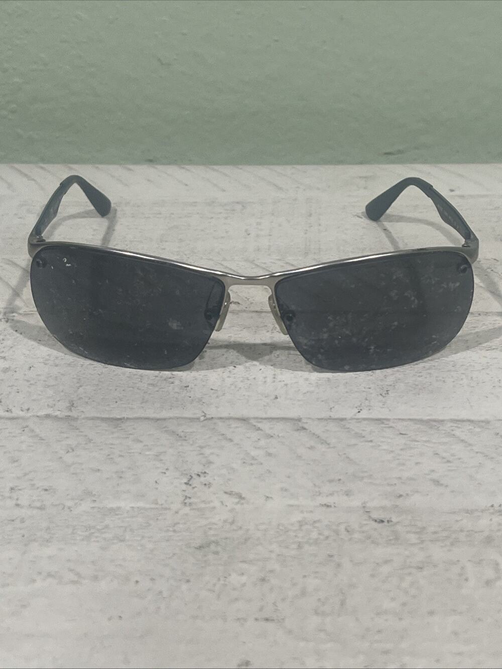 Ray-Ban RB3550 019/81 Gunmetal/Green Lens Polarized Sunglasses Italy Frames Only